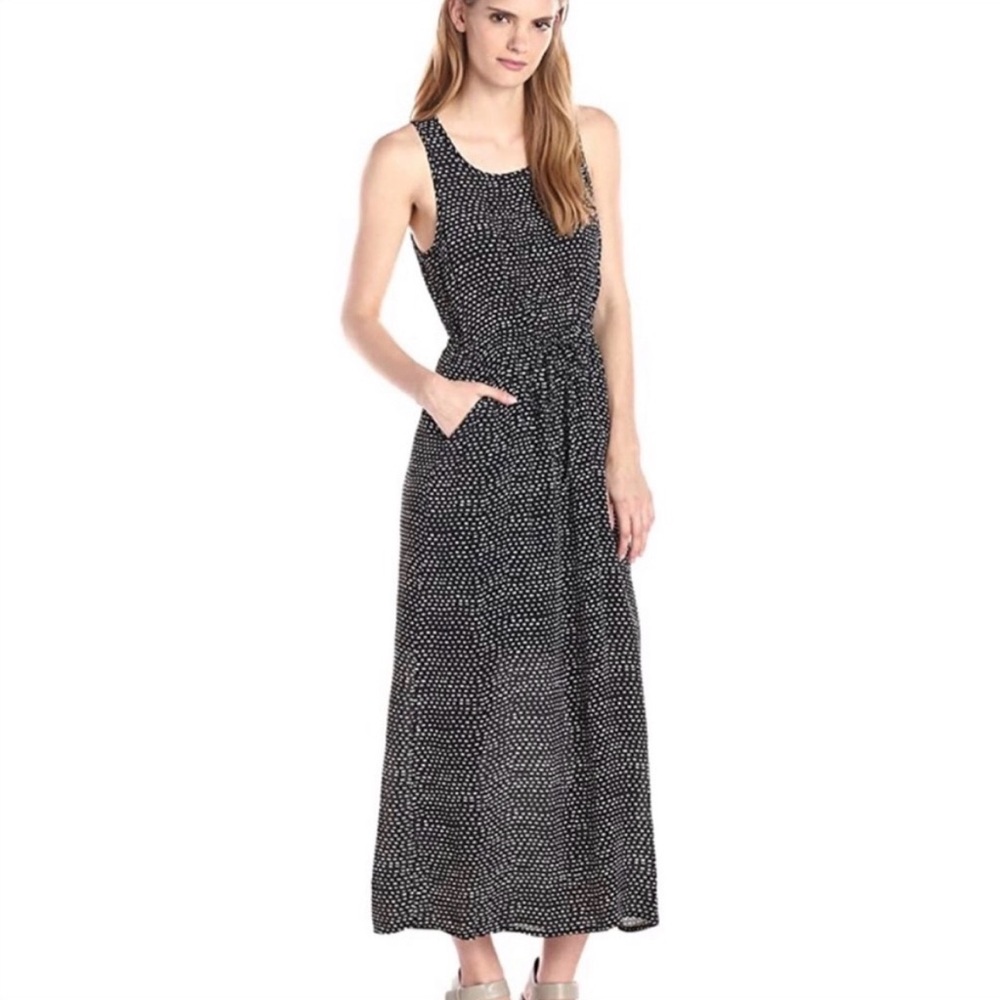 Lucky‎ Brand Black Abstract Pattern Sleeveless Lined Maxi Dress Large